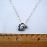 Petite Afton Horse Head Necklace Sterling Silver