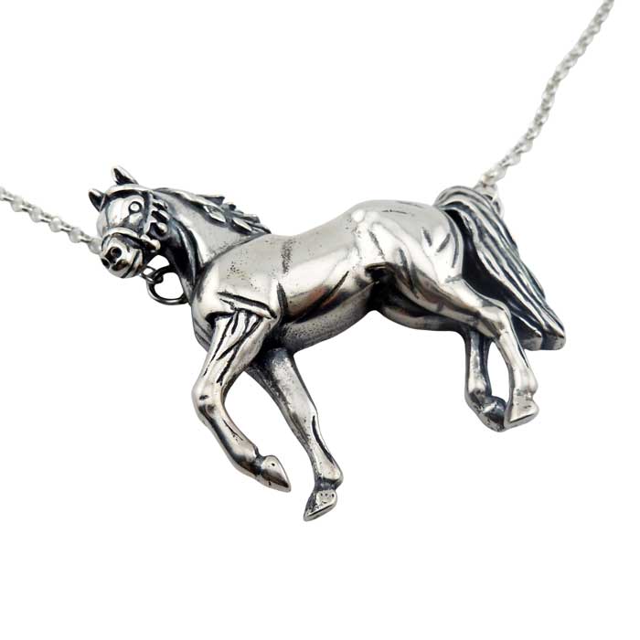 Bita Horse Necklace Sterling Silver