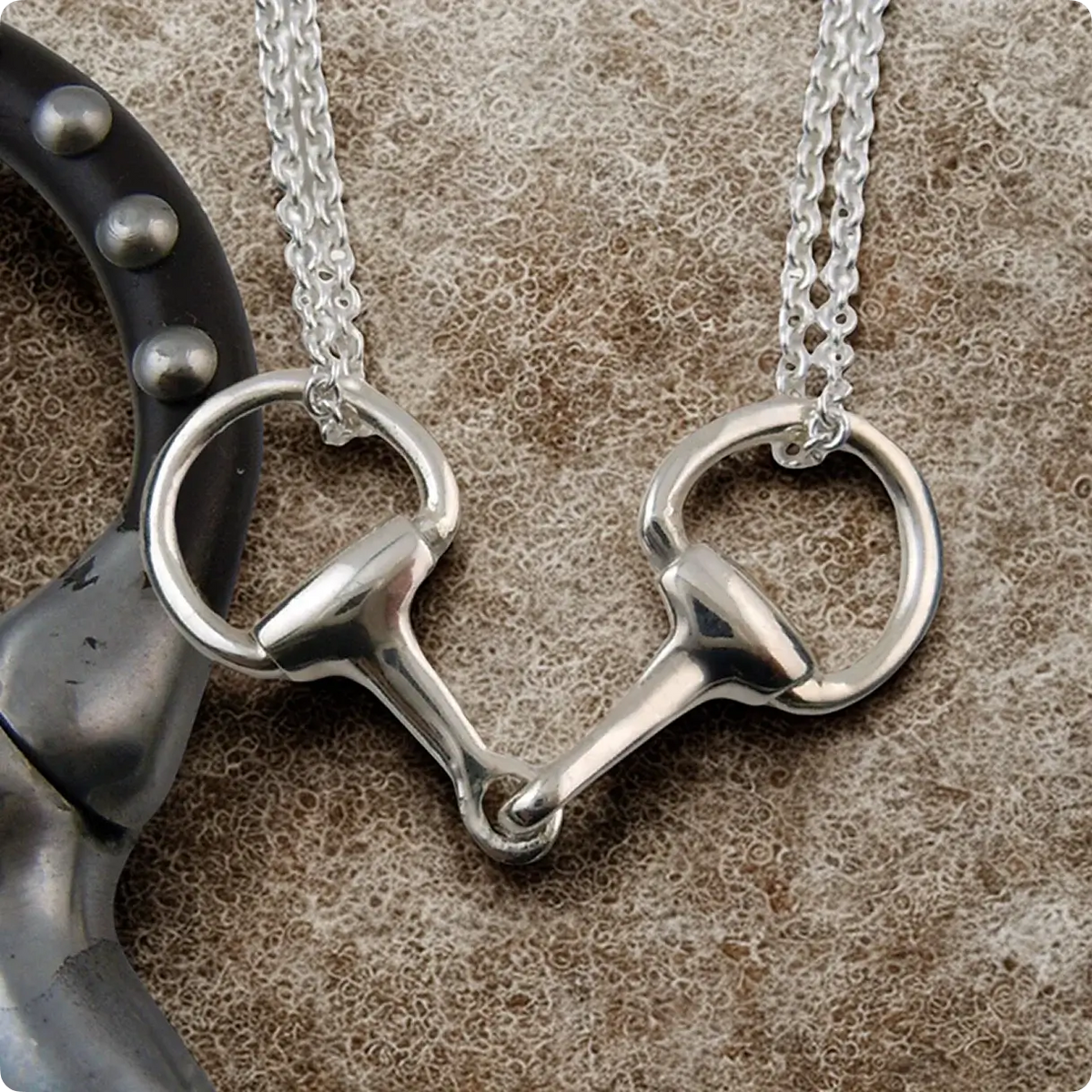 silver snaffle bit pendant necklaces | Jamies Horse Jewelry