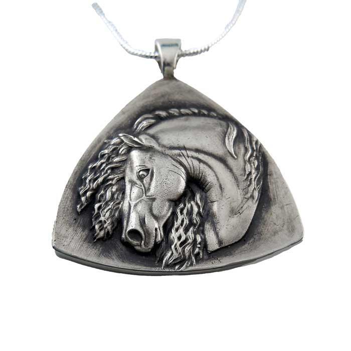 Iberian Horse Pendant Necklace Sterling Silver - Jamies Horse Jewelry