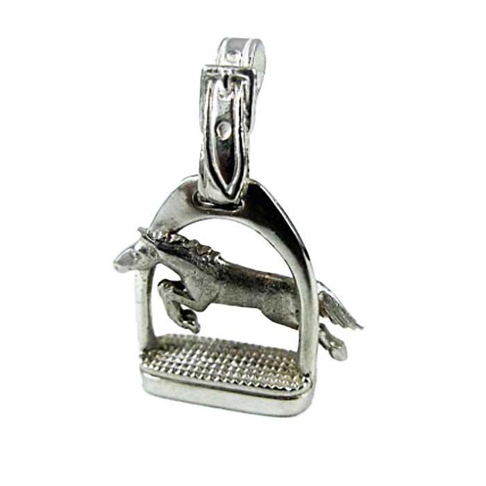 Stirrup Jumper Necklace Sterling Silver - Jamies Horse Jewelry