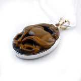 Tiger Eye Horse Pendant Necklace