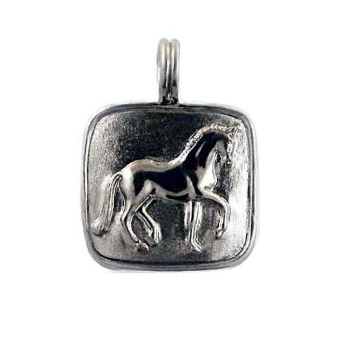 Warmblood piaffe dressage horse pendant necklace sterling silver