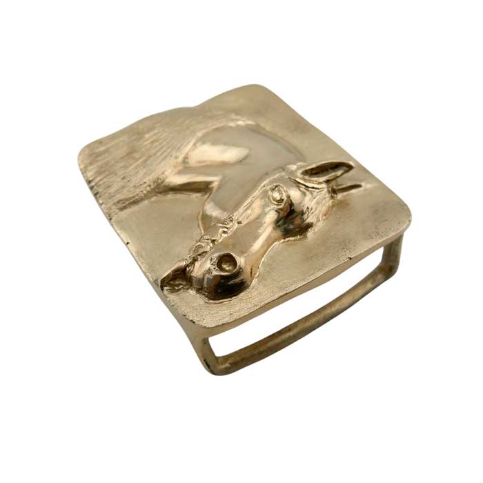 Western Arabian Horse Head Belt Buckle