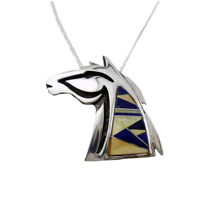 Yellowmino Horse Head Necklace Pin