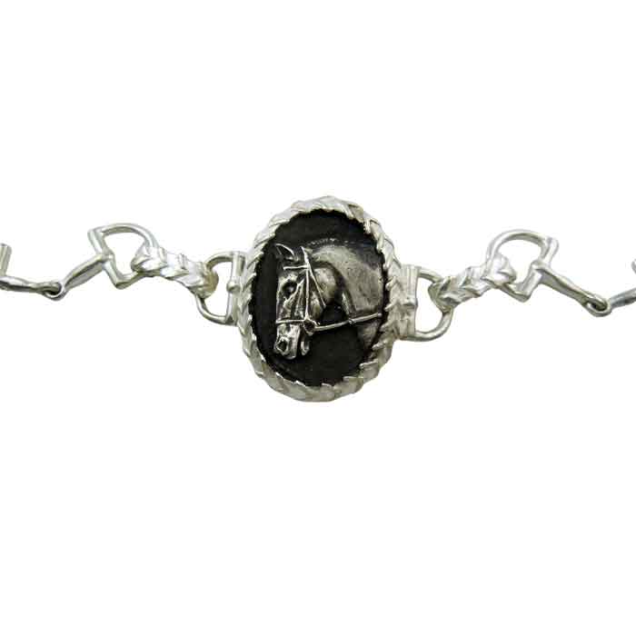 Abbey Bracelet with Snaffle Bits and Laced Reins