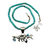 Band of Horses in Sterling Silver with Turquoise Necklace