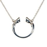 Caballo Horse Hoof  Horseshoe Necklace Sterling Silver