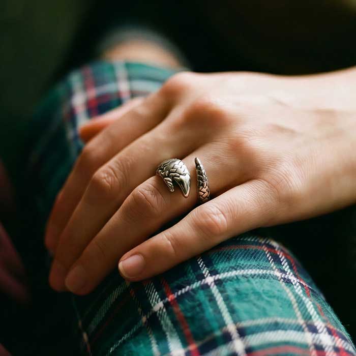 Pangolin Scaly Anteater Ring Sterling Silver
