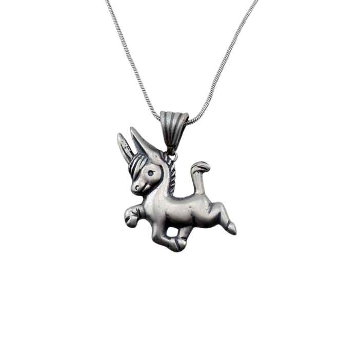 Phoebe Mini Donkey Necklace in Sterling Silver