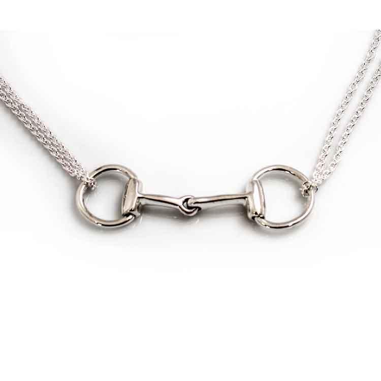 perfect snaffle horse bit necklace sterling silver double reins