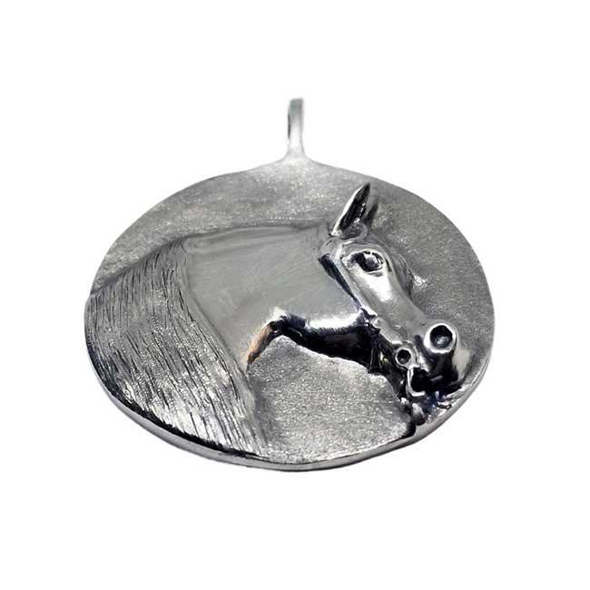 Arabian Horse Head Pendant Necklace Sterling Silver or Bronze - Jamies Horse Jewelry
