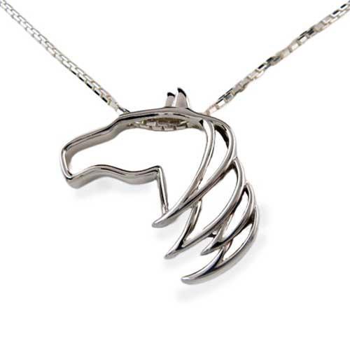 Horse head necklace sale