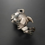 Border Collie Ring in Sterling Silver