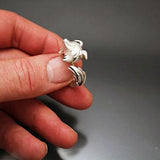 Border Collie Ring in Sterling Silver