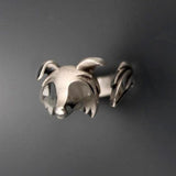 Border Collie Ring in Sterling Silver