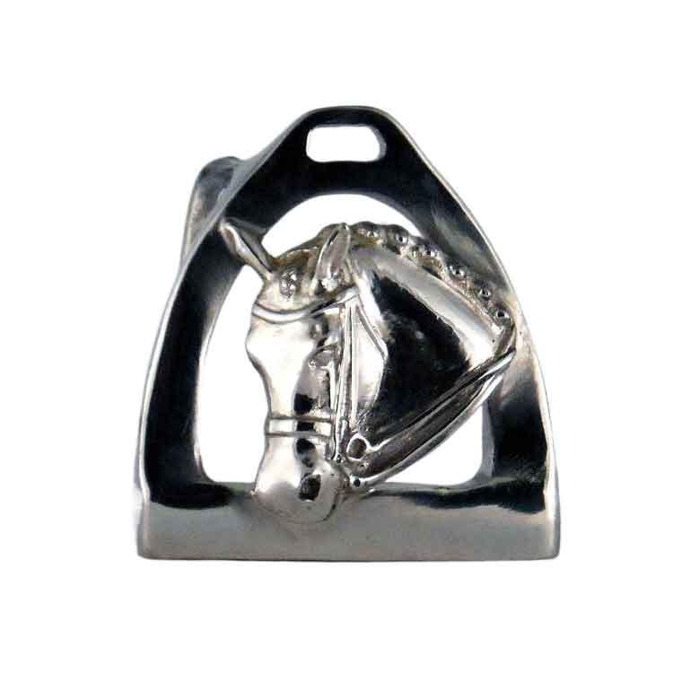 Dressage Horse and Stirrup Belt Buckle in Bronze - Jamies Horse Jewelry