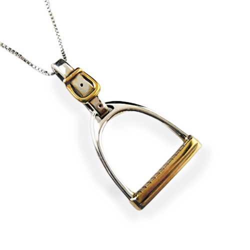 English Stirrup Necklace Sterling Silver - Jamies Horse Jewelry