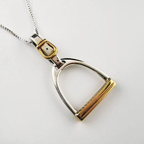 English Stirrup Necklace Sterling Silver - Jamies Horse Jewelry