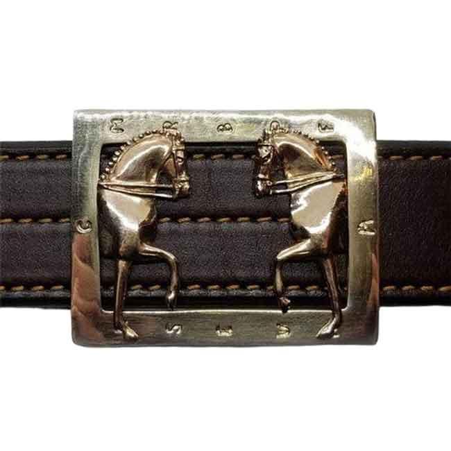 Enter At A Dressage Belt Buckle Bronze - Jamies Horse Jewelry