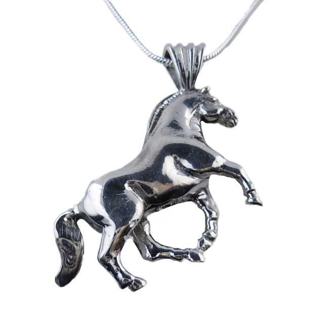 Fjord Horse Pendant Necklace Sterling Silver - Jamies Horse Jewelry
