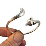 Fox Bangle Bracelet in Sterling Silver