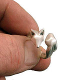 Fox and Bunny Ring in Sterling Silver