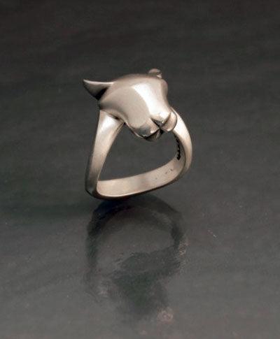 Jaguar Big Cat Ring in Sterling Silver - Jamies Horse Jewelry