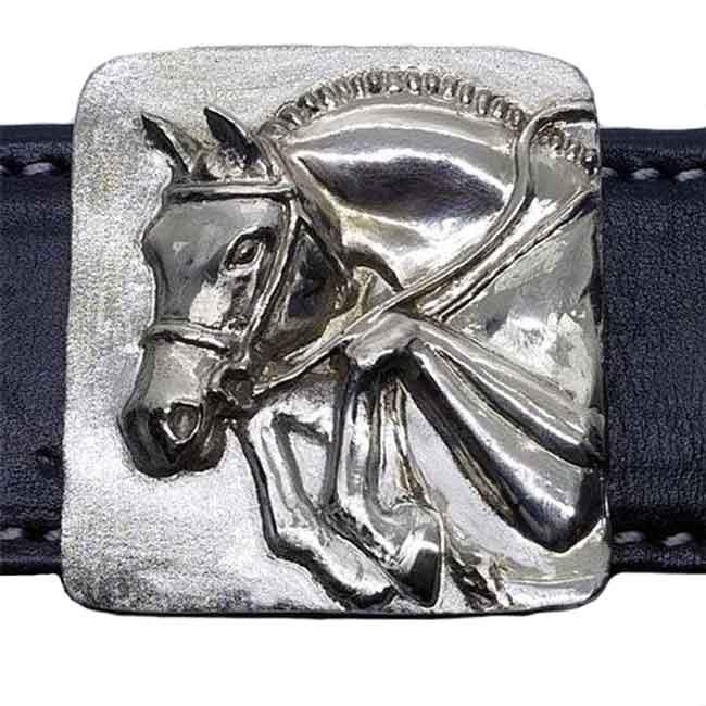 Classic Jumping Horse Belt Buckle in Bronze - Jamies Horse Jewelry