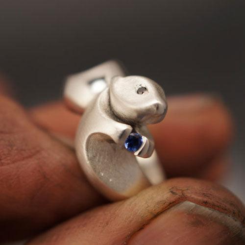 Otter Ring in Sterling Silver - Jamies Horse Jewelry