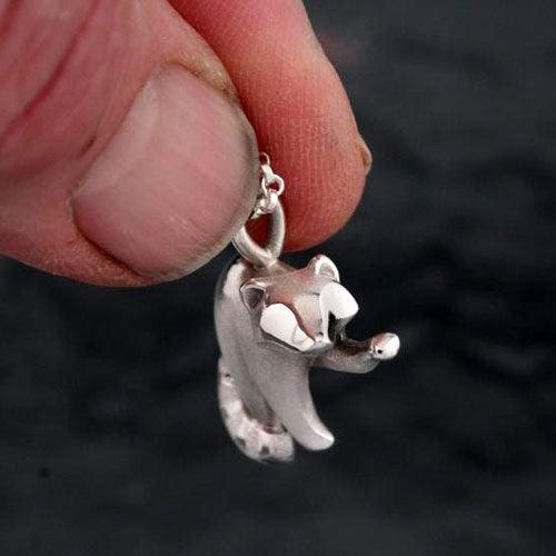 Raccoon Pendant Necklace Sterling Silver - Jamies Horse Jewelry