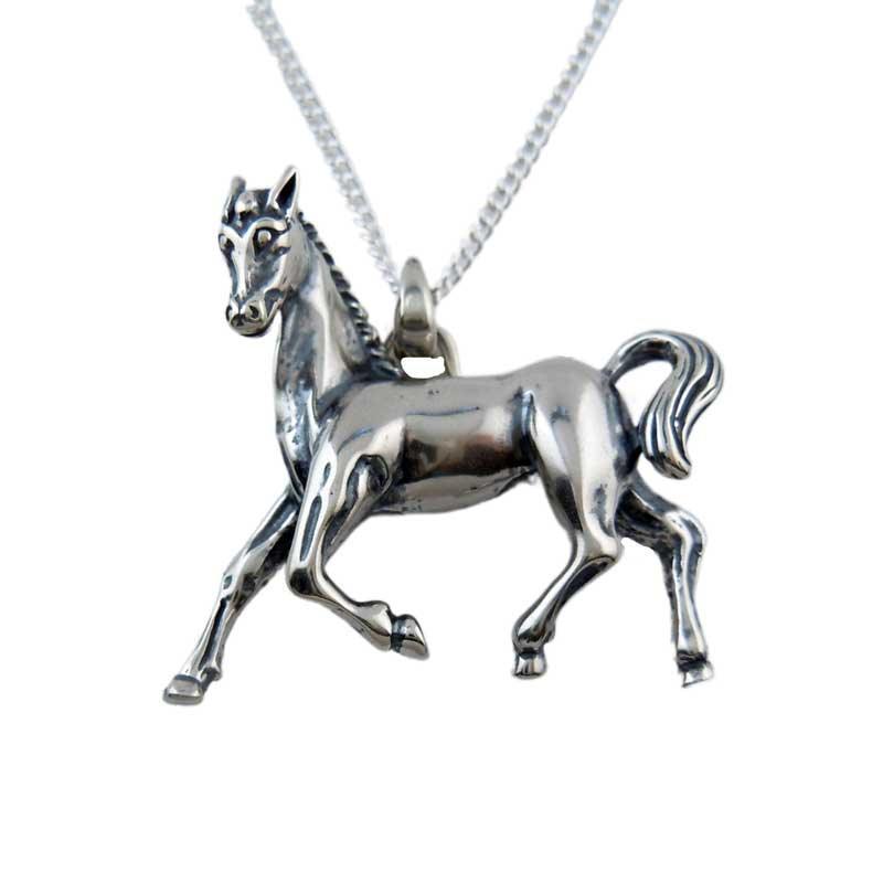 Serfina Horse Pendant Necklace Sterling Silver - Jamies Horse Jewelry