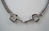 Snaffle Horse Bit and Curb Chain Necklace
