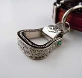 Western Stirrup Necklace Pendant Sterling Silver