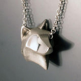 Siberian Husky Dog Head Pendant Necklace