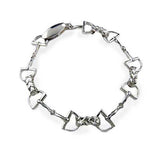 D-Ring Snaffle Horse Bit Bracelet Laced Rein Links