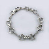 D-Ring Snaffle Horse Bit Bracelet Laced Rein Links