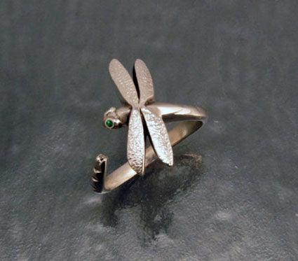 Dragonfly Ring in Sterling Silver - Jamies Horse Jewelry