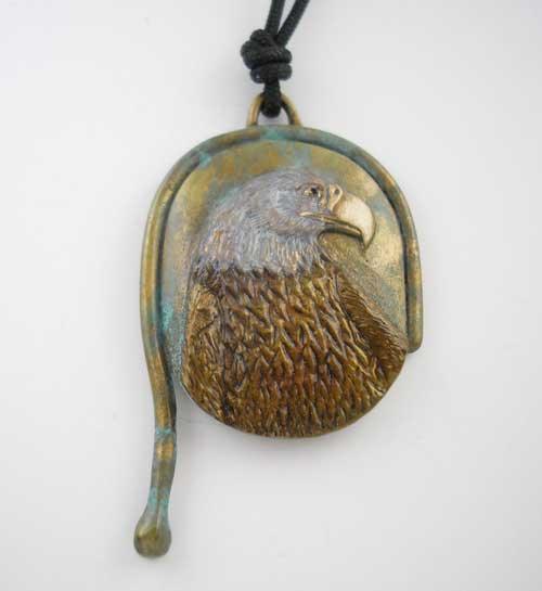 Eagle in Bas-Relief Necklace - Jamies Horse Jewelry