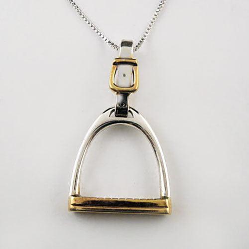 English Stirrup Necklace Sterling Silver - Jamies Horse Jewelry