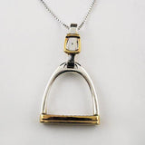 English Stirrup Necklace Sterling Silver