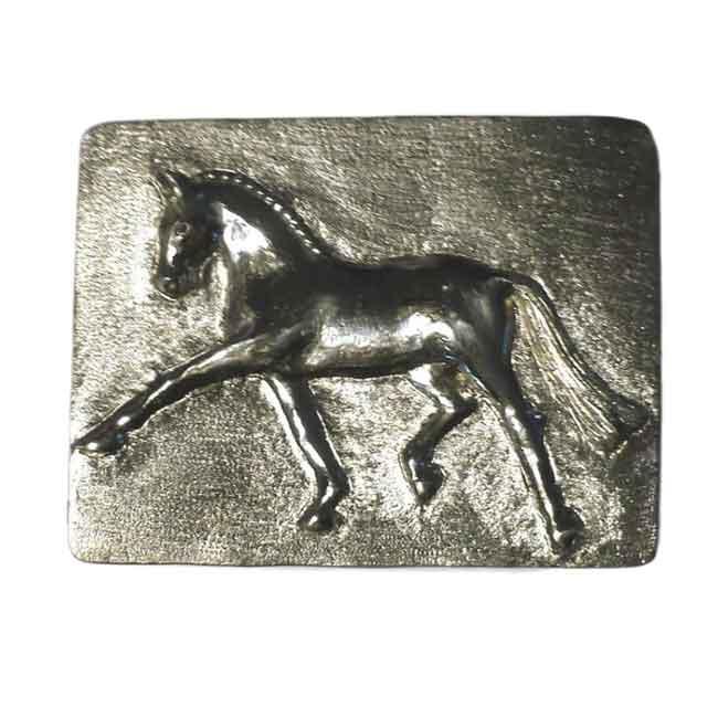 Extended Trot Dressage Belt Buckle Bronze - Jamies Horse Jewelry