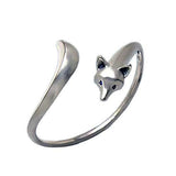 Fox Bangle Bracelet in Sterling Silver