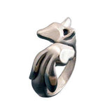 Fox and Bunny Ring in Sterling Silver