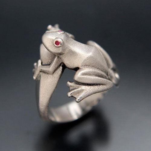 Frog Ring in Sterling Silver - Jamies Horse Jewelry