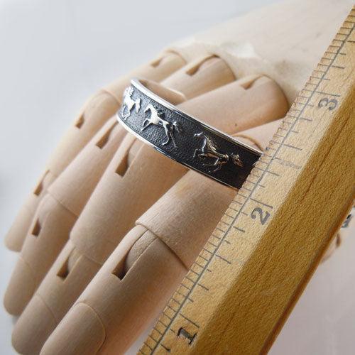 Galloping Horses Cuff Bracelet - Jamies Horse Jewelry