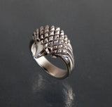 Hedgehog Ring in Sterling Silver