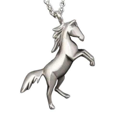 Fury Horse Pendant Necklace Sterling Silver - Jamies Horse Jewelry
