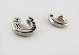 Horseshoe Stud Earrings in Sterling Silver