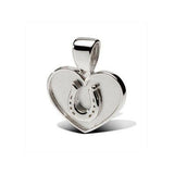 Horseshoe Heart Pendant Necklace Sterling Silver